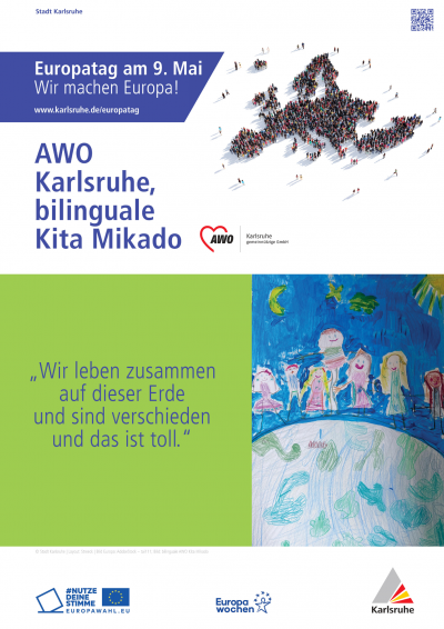 Europatag 2024 Kita Mikado Poster AWO Karlsruhe